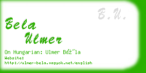 bela ulmer business card